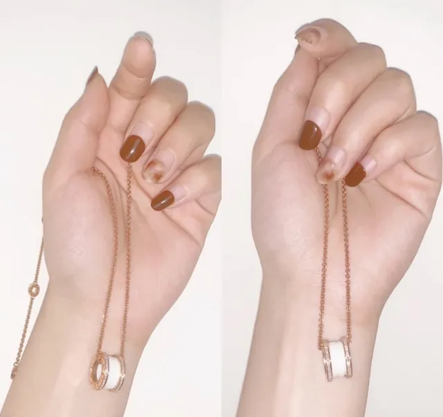 Bvlgari B.zero1 सादा सिरेमिक এবং পাভে ডায়মন্ড পেন্ড্যান্ট নেকলেস 6