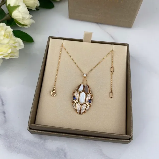 Bvlgari Colar Dije Geométrico Segmentado Ouro Azul Nácar 2
