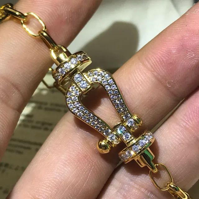 Bvlgari Or Argent Pavé-Diamant Motif de fer à cheval-mors Bracelet 3