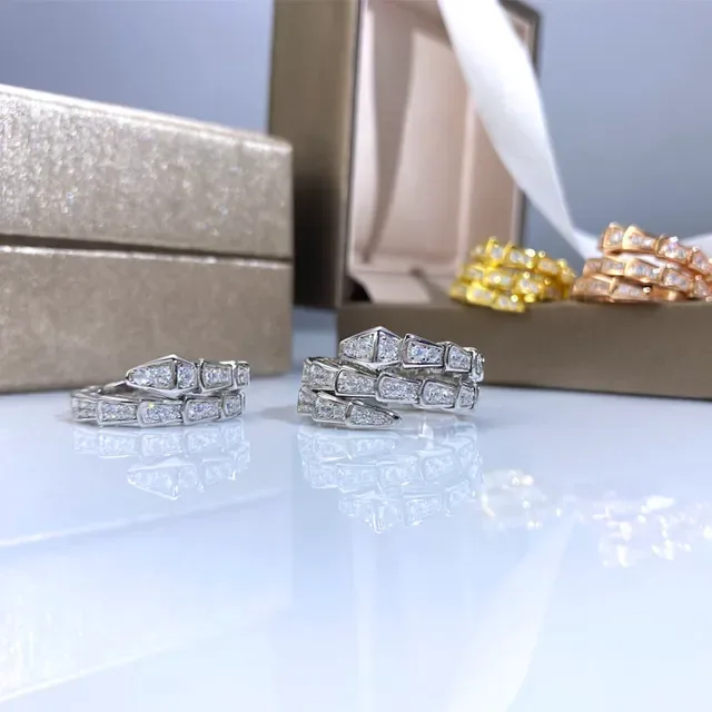 Bvlgari Gold White Multi-Row Coiled Pavé-Set Ring 2
