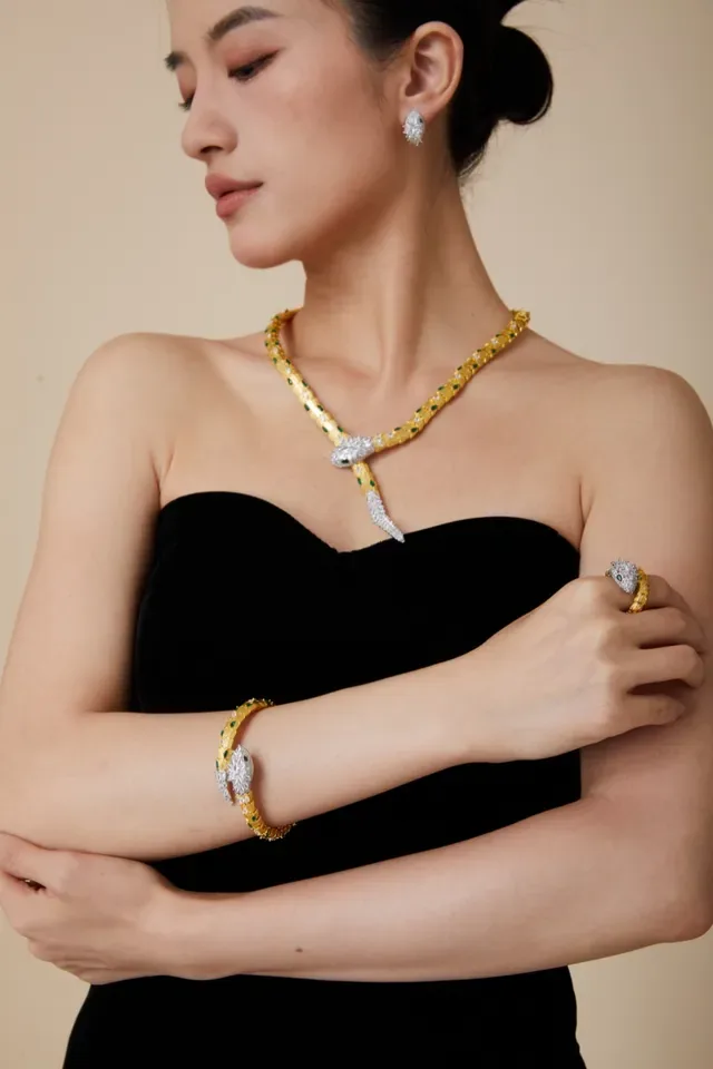 Bvlgari Serpenti Ruby and Emerald Diamond Gold Coiled Snake Bracelets 2