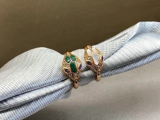 Bvlgari Serpenti Snake-Head Pavé Diamond and Gemstone Bagues 7