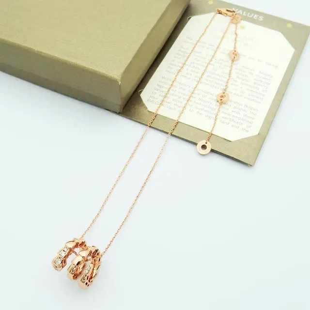 Bvlgari Serpenti Tubogas Or Rose Pavé Diamant Collier 4
