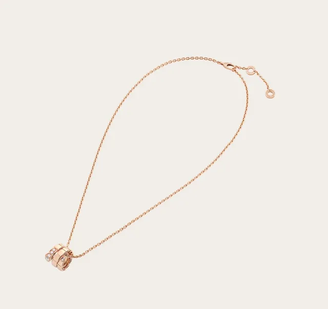 Bvlgari Serpenti Tubogas Or Rose Pavé Diamant Collier 8