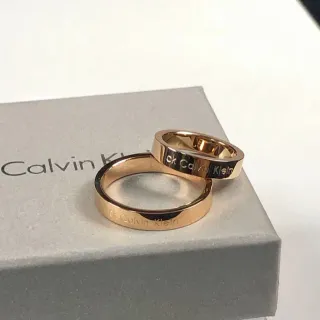 Calvin Klein Engraved Rose Gold-Tone Minimalist Rings