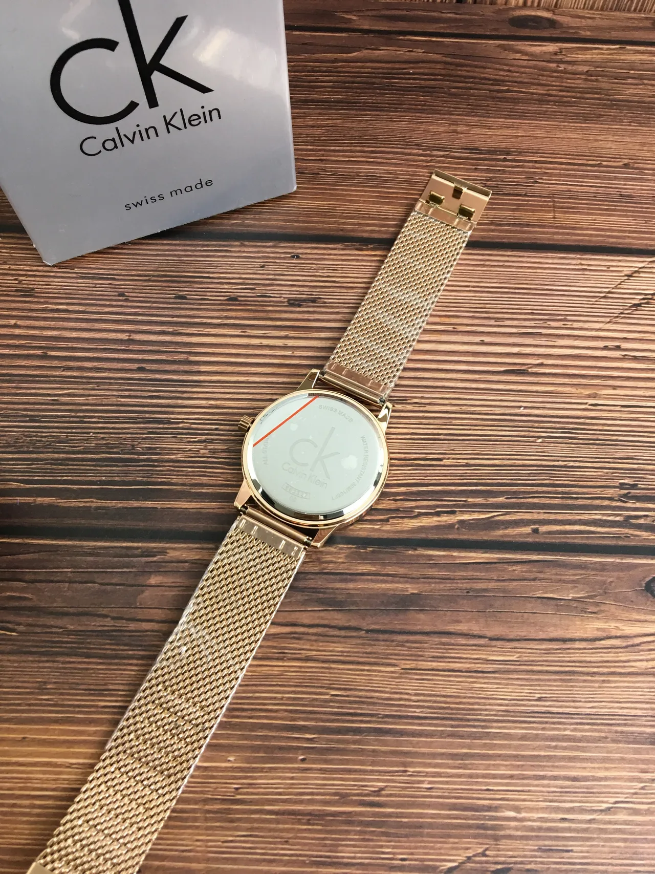 Calvin Klein Minimal Bracelet Maille Or-Ton Montre Quartz 5