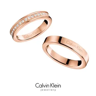 Calvin Klein Polished Rose Gold Engraved Band Ring 4