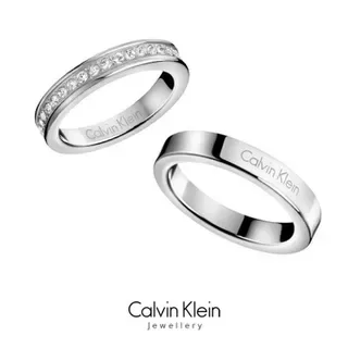 Calvin Klein Polished Rose Gold Engraved Band Ring 8