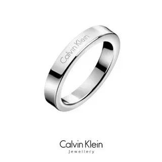 Calvin Klein Polished Rose Gold Engraved Band Ring 13