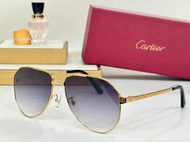 Cartier Aviator-Style Gradient Lens Sunglasses 4