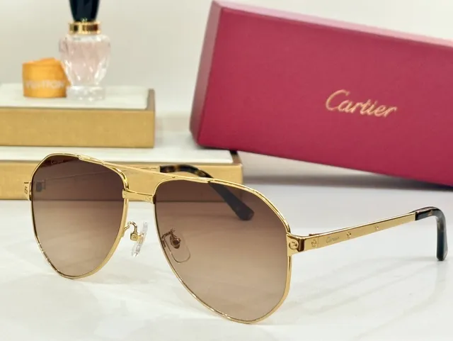 Cartier Aviator-Style Gradient Lens Sunglasses 5