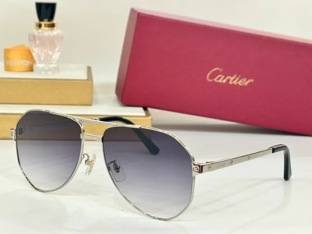 Cartier Aviator-Style Gradient Lens Sunglasses 6