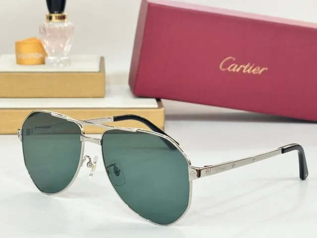 Cartier Aviator-Style Gradient Lens Sunglasses 9