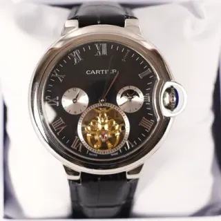 Cartier Ballon Bleu de Cartier Chronograph Tourbillon Black Dial Mechanical Watch