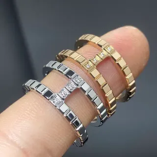 Cartier Juste un Clou Linked Pavé-Set Stackable Rings