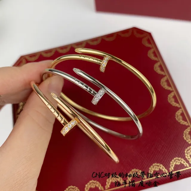 Cartier Juste un Clou Pavé-Motif Clou Diamant Bracelets Tubulaires 5
