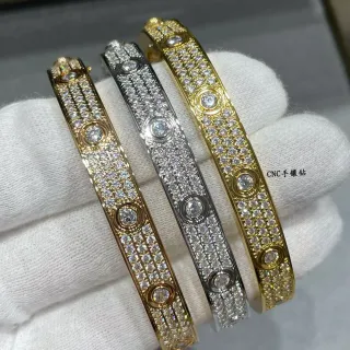 Cartier Juste un Clou Pavé Diamond Rigid Bangle Bracelet