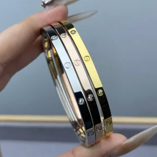 Cartier Love Bracelet Silver Rose Gold Yellow Gold Screw-Motif Bangle Bracelets