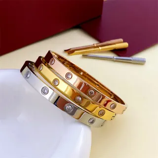 Cartier Love Bracelet Plata Oro Amarillo Oro Rosa Pulseras Apilables