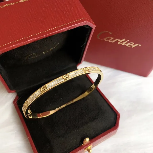 Cartier Love Brazaletes de Bisagra con Motivo de Tornillo Pavé-Set 3