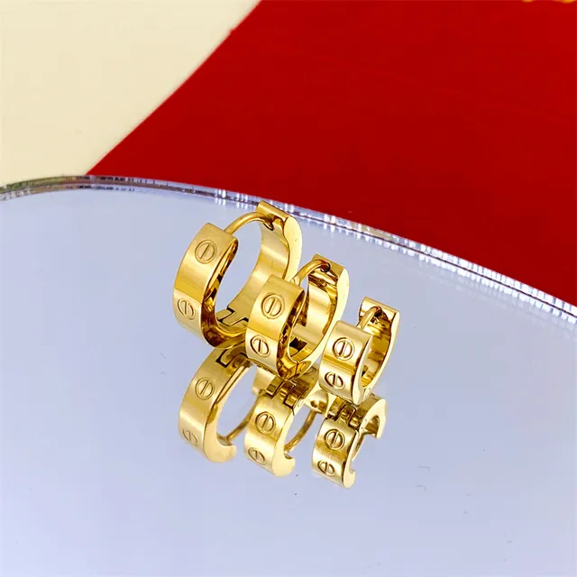 Cartier Love Rose Gold Screw-Motif Hinged Hoop Earrings 2