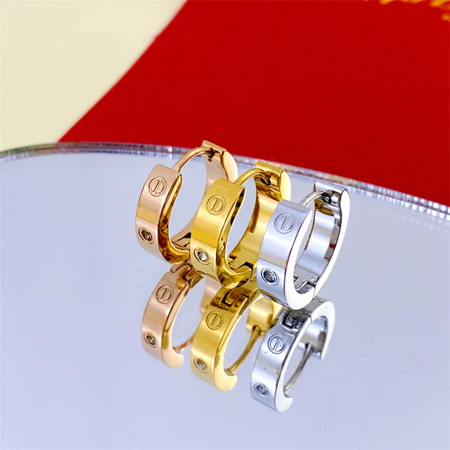 Cartier Love Rose Gold Screw-Motif Hinged Hoop Earrings 3