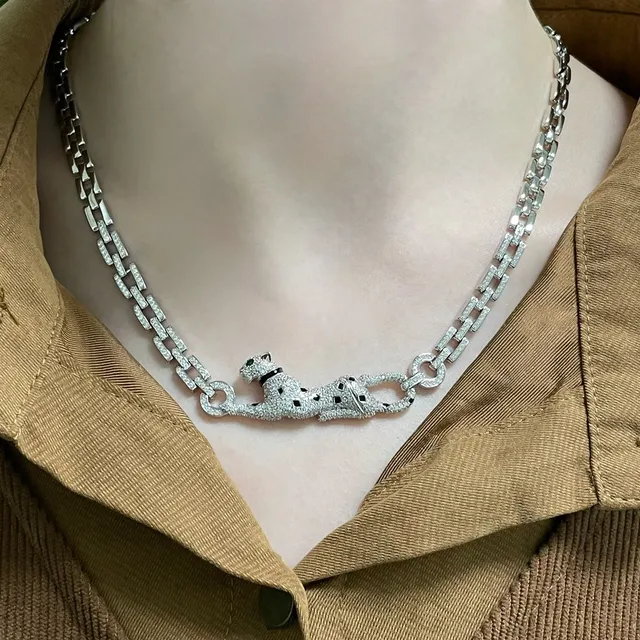 Cartier Panthère Pavé Diamond Panther Necklace 8