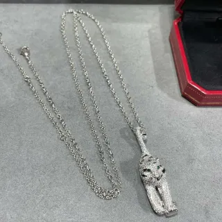 Cartier Panthère Pavé Panther Pendant Necklace