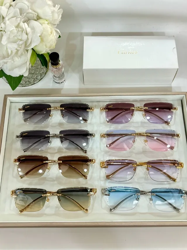 Cartier Panthère Rimless Gradient Blue Sunglasses 2