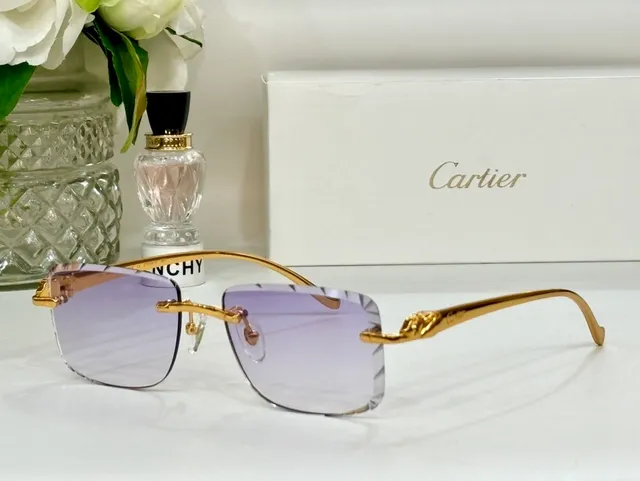 Cartier Panthère Rimless Gradient Blue Sunglasses 5