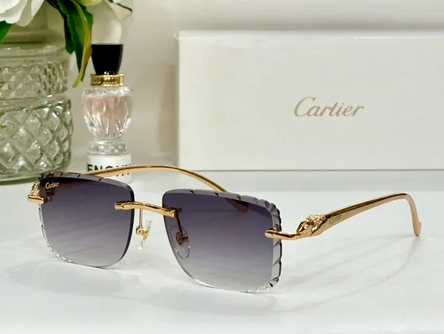 Cartier Panthère Rimless Gradient Blue Sunglasses 9