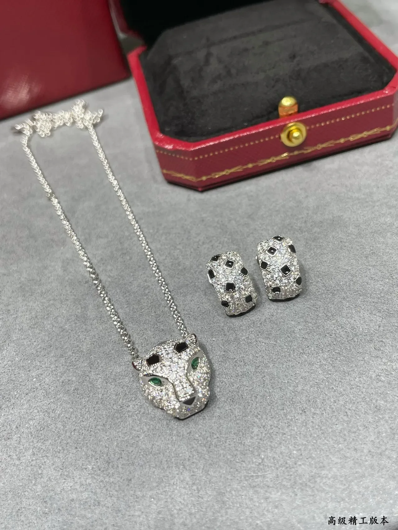 Cartier Pavé Geometric Black-Square Stud Earrings 6
