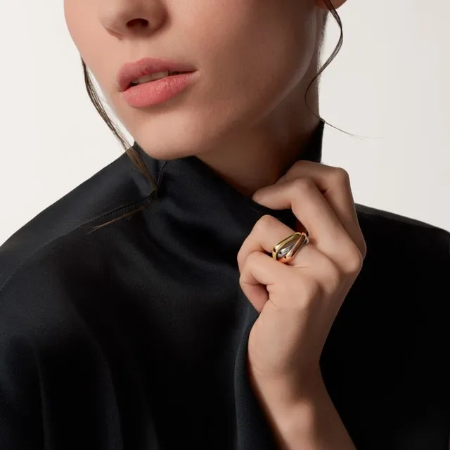 Cartier Trinity Interlocking Tri-Color Gold Ring 6