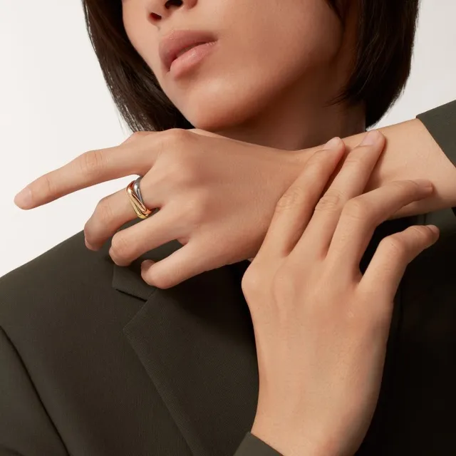 Cartier Trinity Interlocking Tri-Color Gold Ring 7