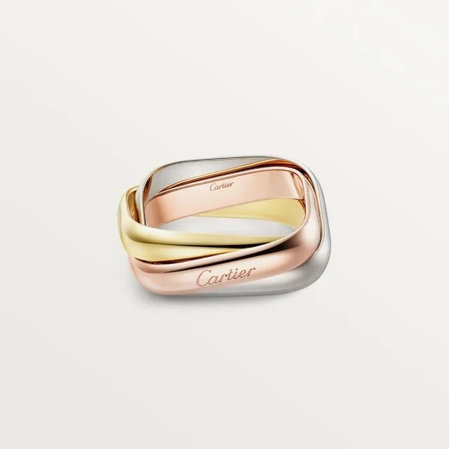 Cartier Trinity Interlocking Tri-Color Gold Ring 9