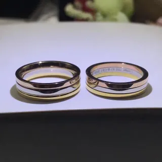 Cartier Trinity Tri-Color Gold Stacked Rings
