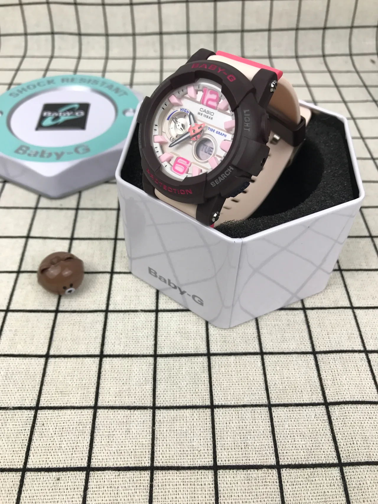 Casio Baby-G ساعة رياضية تناظرية-رقمية مميزة باللون الوردي 4