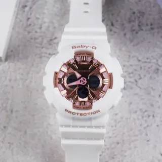 Casio Baby-G Blanco y Oro Rosa Reloj Deportivo