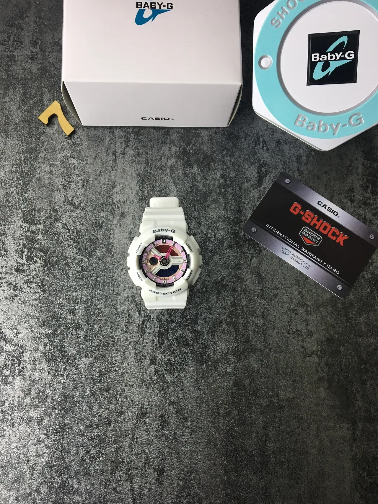 Casio Baby-G White Pink Chunky Resin Case Multi-Tone Dial Watch 2