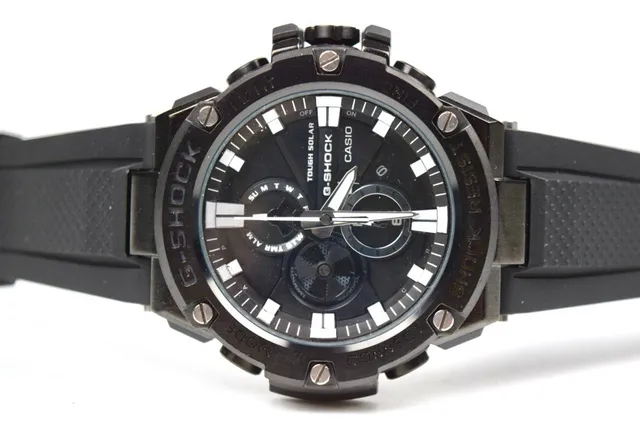 Casio Black White 耐用树脂结构 螺丝固定表圈 手表 2