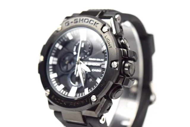 Casio Black White 耐用树脂结构 螺丝固定表圈 手表 8