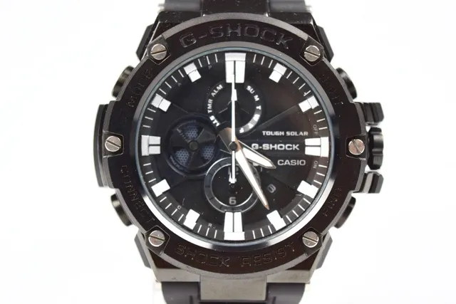 Casio Black White 耐用树脂结构 螺丝固定表圈 手表 9