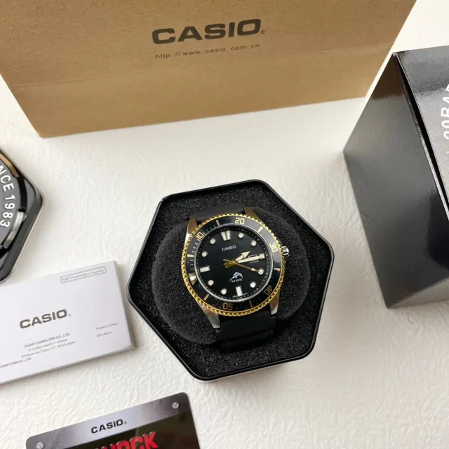 Casio Diver-Style Black Gold Dial Bezel Mechanical Watch 6