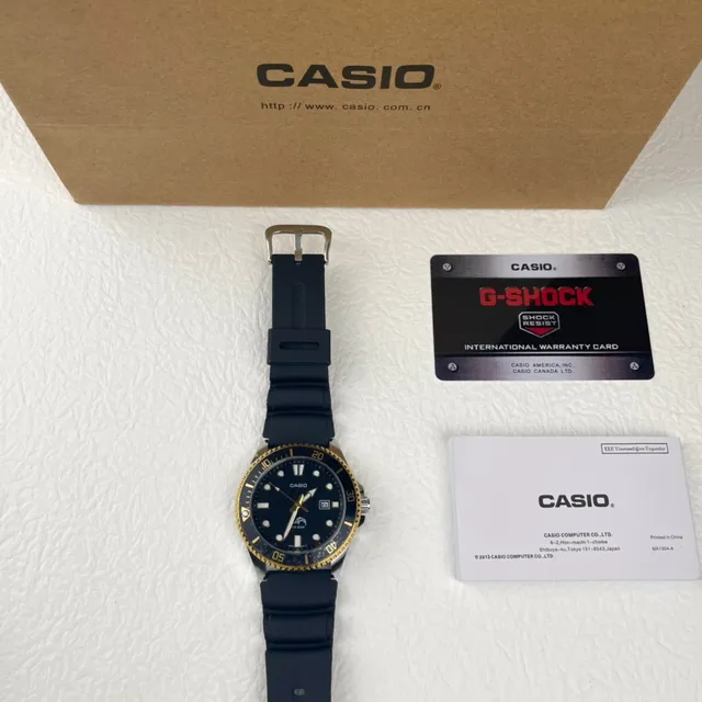 Casio Diver-Style Black Gold Dial Bezel Mechanical Watch 7