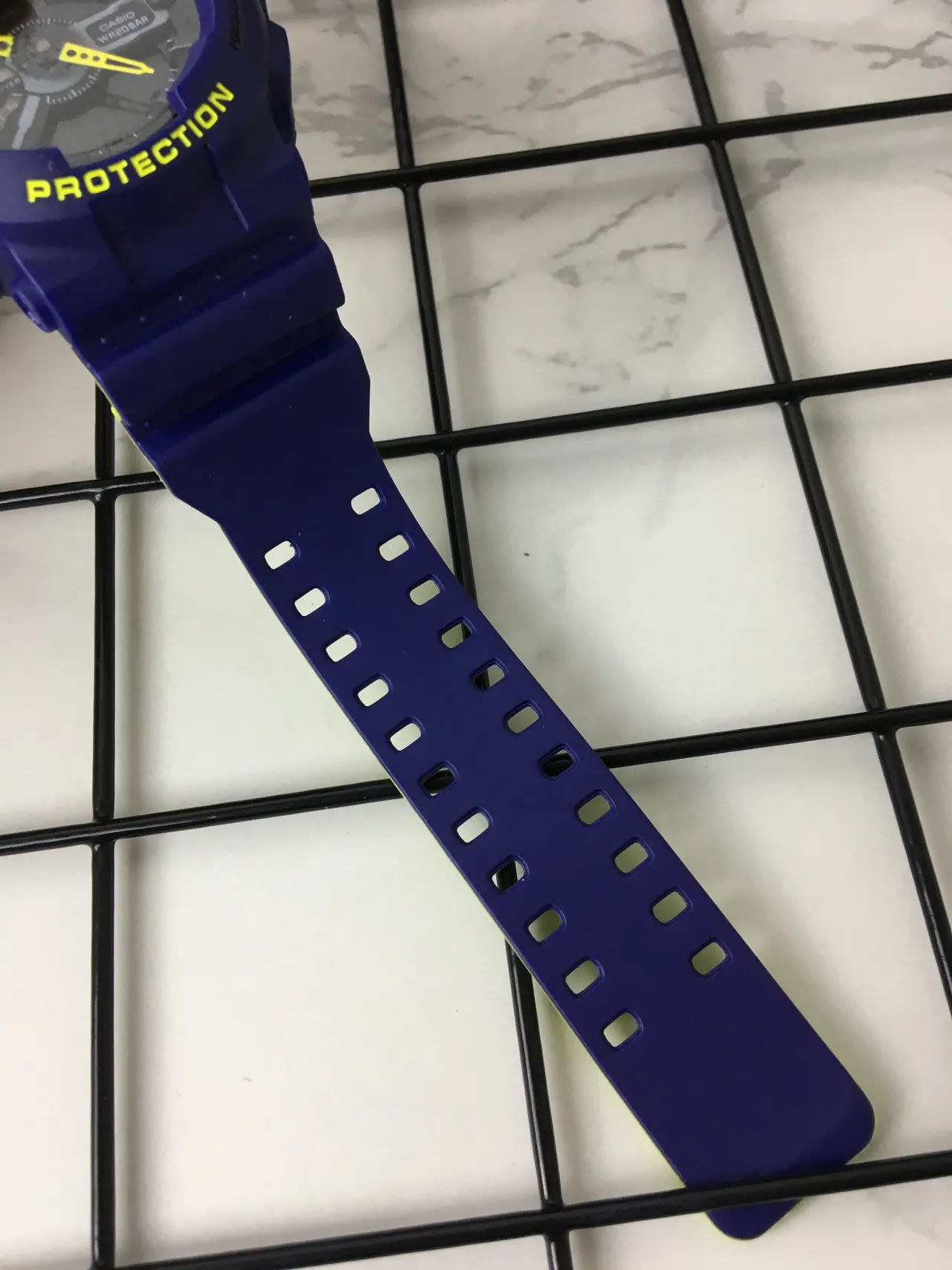 Casio G-Shock GA-100 Relógio Esportivo Azul e Amarelo 5