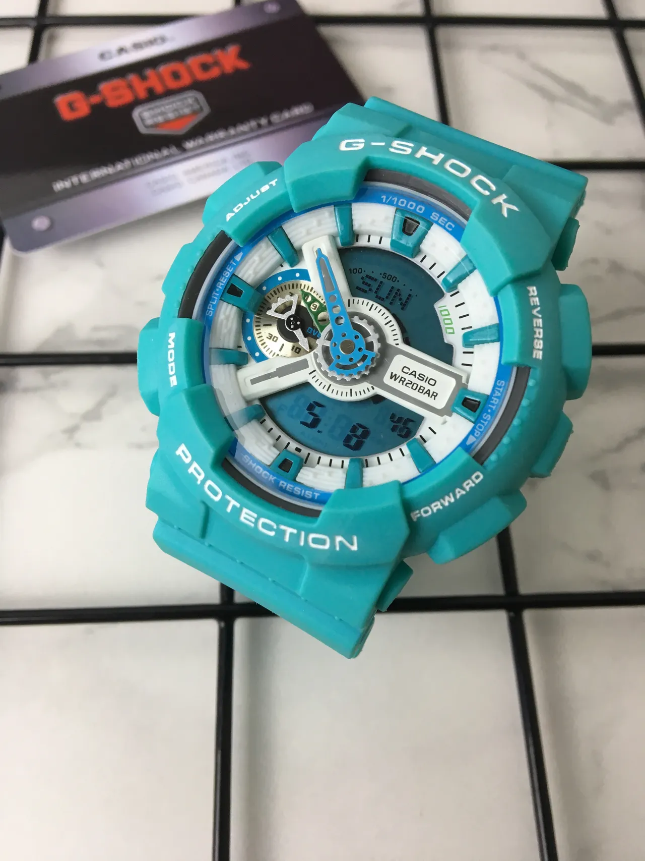 Casio G-Shock GA-100 Turquoise Sports Watch 2