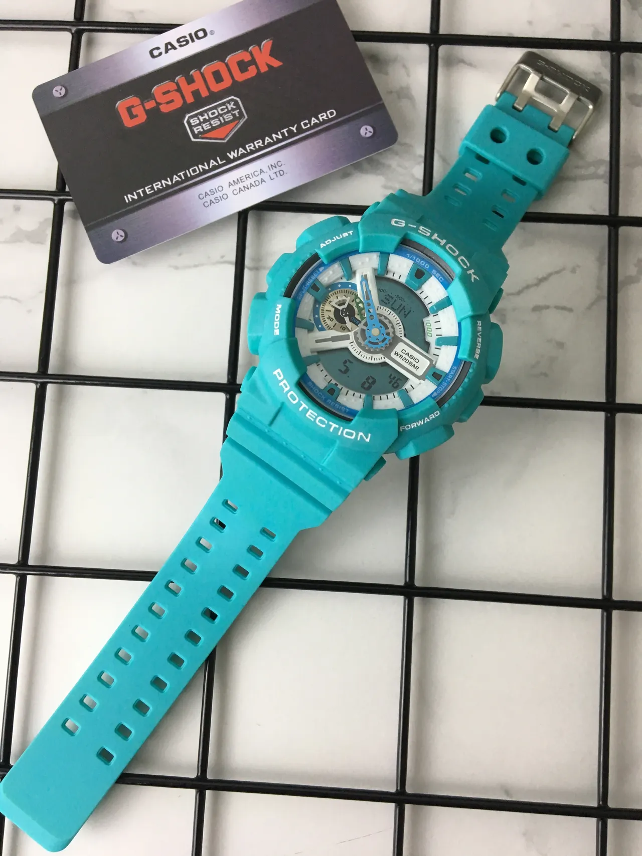 Casio G-Shock GA-100 Turquoise Sports Watch 6