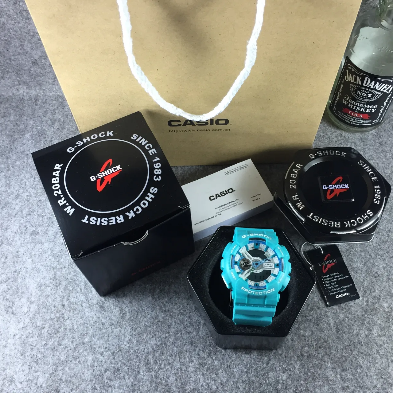 Casio G-Shock GA-100 Turquoise Sports Watch 7
