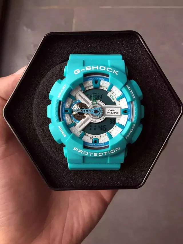 Casio G-Shock GA-100 Turquoise Sports Watch 14