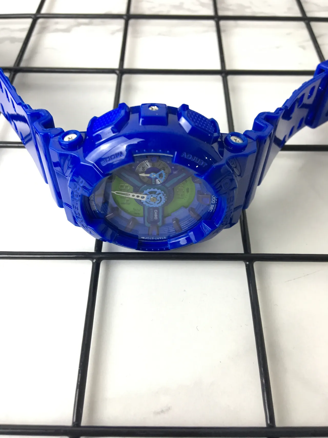 Casio G-Shock GA-110 Translucent Blue Lime Green Sports Watch 4